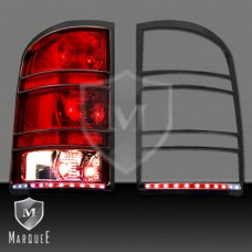 GMC Sierra 2007-2013 Black tail light bezel with LED