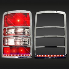 Jeep Liberty 2008-2012 Chrome Tail Light Bezel With LED